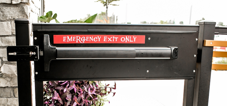 emergency push bar installation in Oakdale